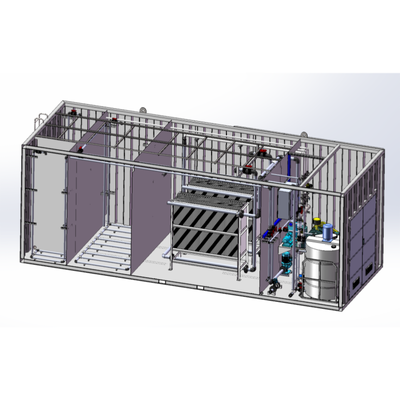 Integrated MBR Wastewater Treatment Equipment with Reverse Osmosis PLC Controlled High Capacity 5000L/Hour 1 Year Warranty
