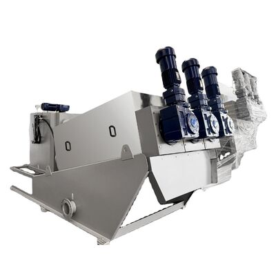 دستگاه آبگیر لجن استیل ضد زنگ پرس پیچی تصفیه خانه فاضلاب تصفیه فاضلاب PLC 1000 لیتر